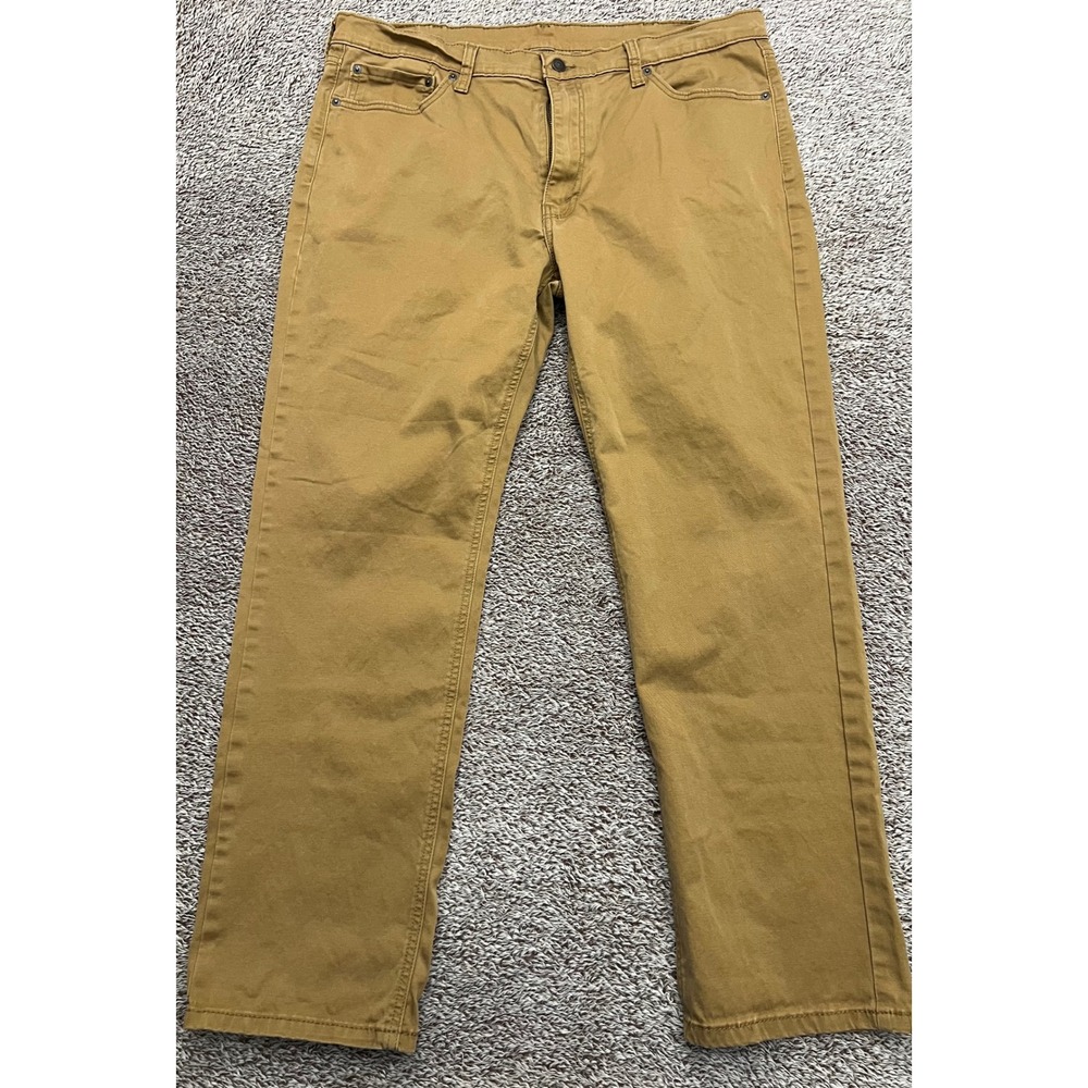 Levis 541 Athletic Taper Pants Mens 40x32 British Khaki Tan Stretch Chinos